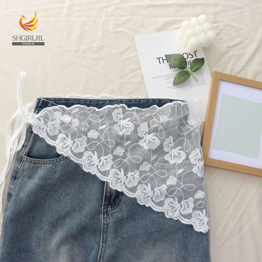SHGIRLRL Meia Saia De Renda , Curta Triangular De Flor Com Acabamento Em Leve Bandagem De Tule