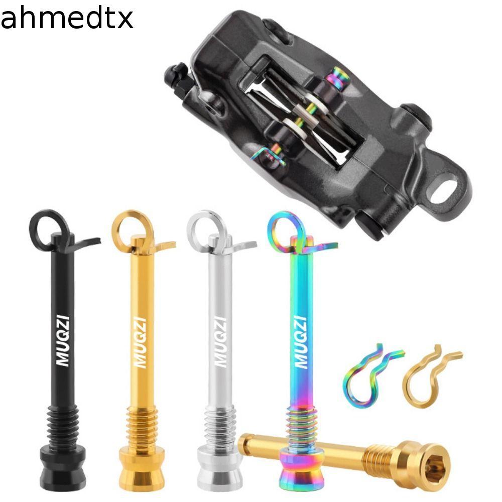 Parafusos De Freios A Disco De Bicicleta AHMEDTXB , Pastilha De Freio Titânio M4 * 26 Mm , Clipes De Mola De Pinos