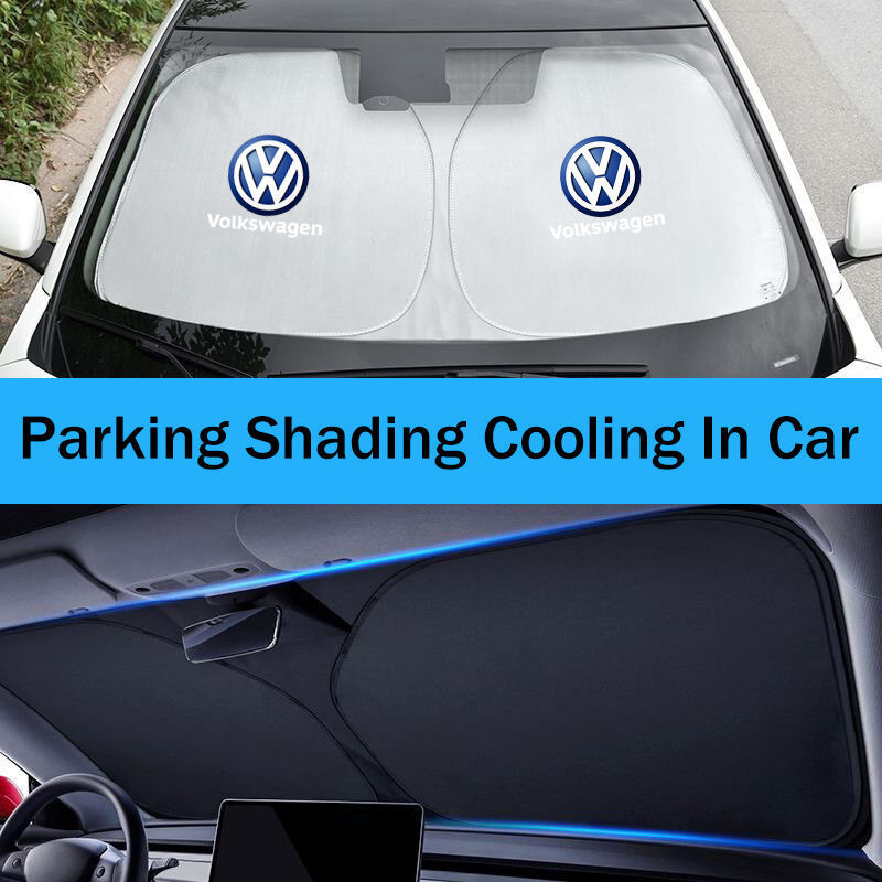 Protetor Solar para Para-brisa Volkswagen, Capa Protetora UV para Carro, para CC, Passat, Tiguan, Phaeton, Bora, Golf