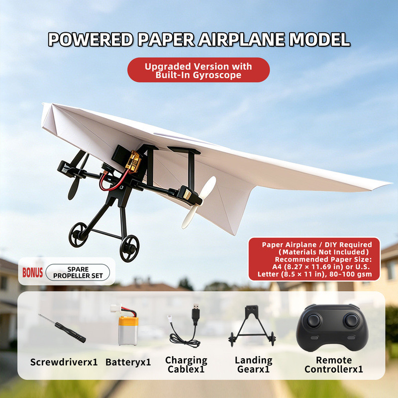 Brinquedo De Avião De Papel Com Controle Remoto , Planador De Espuma Para Crianças , Educacional De Aprendizagem Precoce