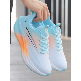 Ruiden couro tênis de corrida ao ar livre sapatos esportivos masculinos absorção choque leve sola macia estudante sapato