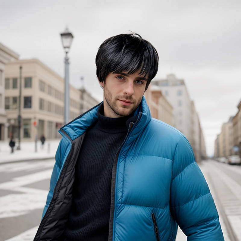 Franja de cabelo de curta geração masculino cabelo curto vendas diretas da fábrica cabelo reto fofo peruca curta marrom