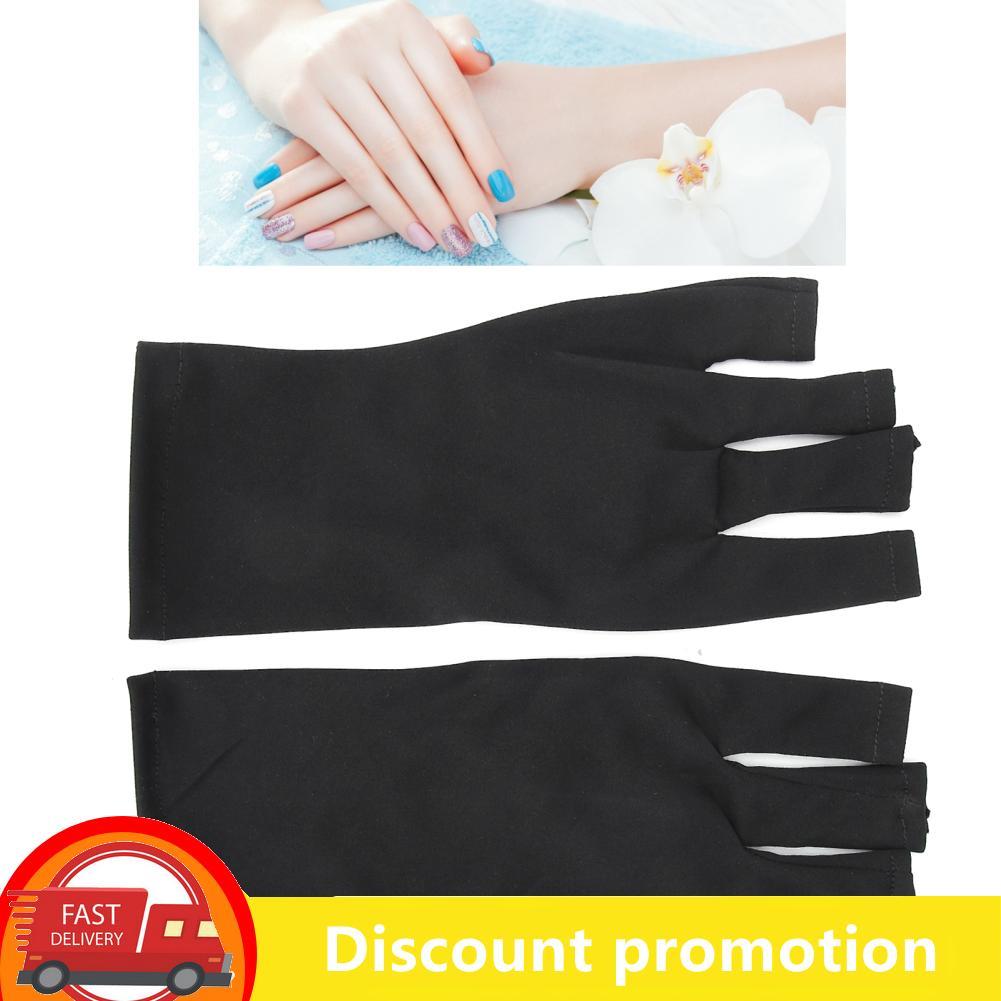 kheprii ZJchao 1 par de luvas para arte em unhas, anti-luva protetora, sem dedos, lâmpada de cura LED para manicure