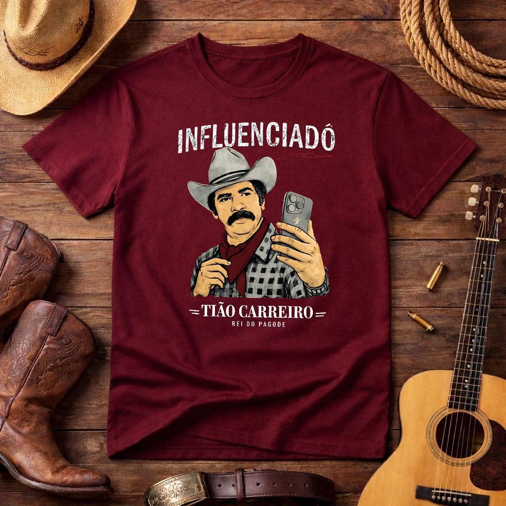 Camiseta Camisa Blusa Unissex Rei Do Pagode Tião Carreiro Moda Country 100% Algodão Mood Vest