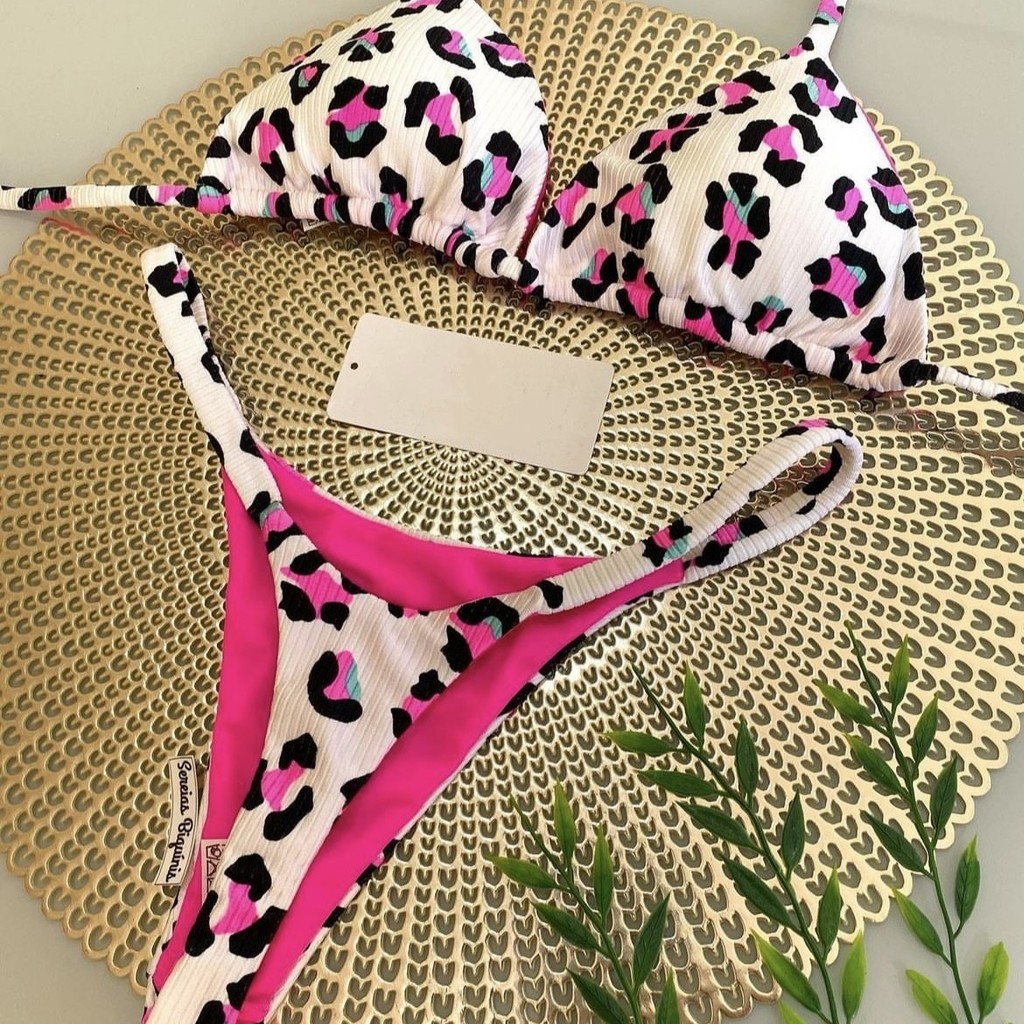 Biquíni AliExpress Tecido Especial Impresso Maiô Praia Sexy Senhoras Maiô