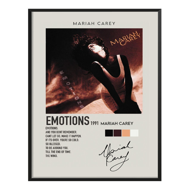 Quadro Decorativo Mariah Carey Emotion Firma Decoração Presente Sala Quarto