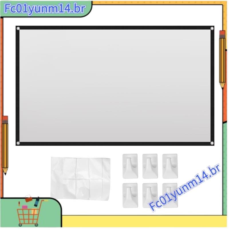 Tela Do Projetor Para Home Theater HD Branco Dobrável Anti-Rugas