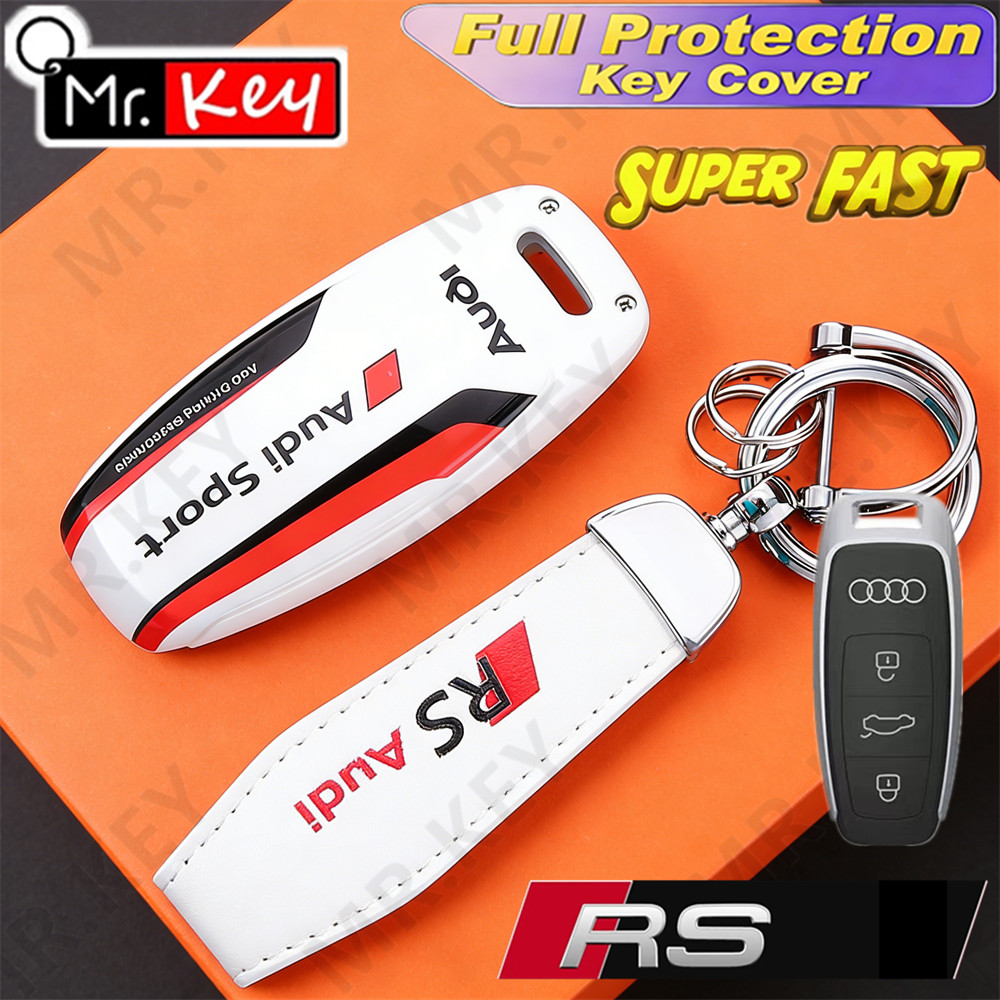 [Mr.Key] Capa De Chave De Pintura Audi RS Para A3 A4 B9 A6 A7 A8 E-tron Q5 Q8 C8 D5 Q8 Proteção