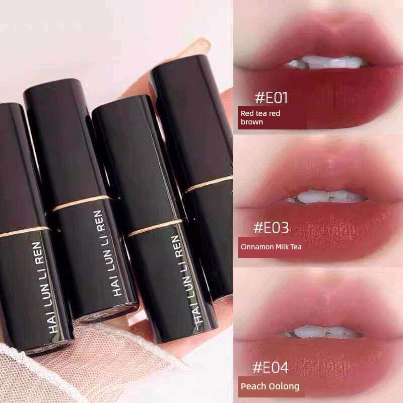 | 【lip tint ruby rose】 | ❤Watsons HLLR Arnie Pequeno Tubo Preto Batom Feminino Grande Marca Pequena Vara Matte Lip Glaze