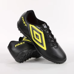 Chuteira Umbro Society Fast II Preto e Amarelo - Masculino