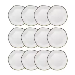 Jogo com 12 Pratos Sobremesa 21,5cm Oxford Ryo Maresia