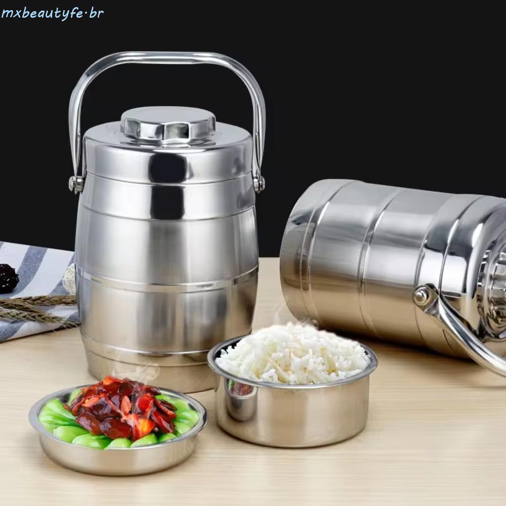 Frasco Térmico Para Alimentos MXBEAUTYFE , Lancheira Térmica Com Alça Dobrável À Prova De Vazamentos , Pote Isolado De G