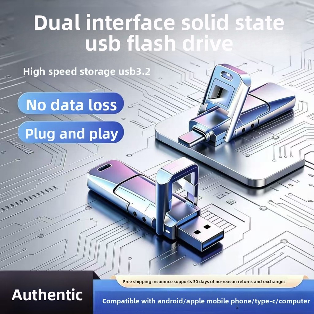 Unidade Flash SSD de Alta Velocidade USB 3.2 Gen2 Tipo-C Interface Dupla Disco U de Estado Sólido Pen Drive Portátil de — R$ 49,80 em Shopee, 41% OFF