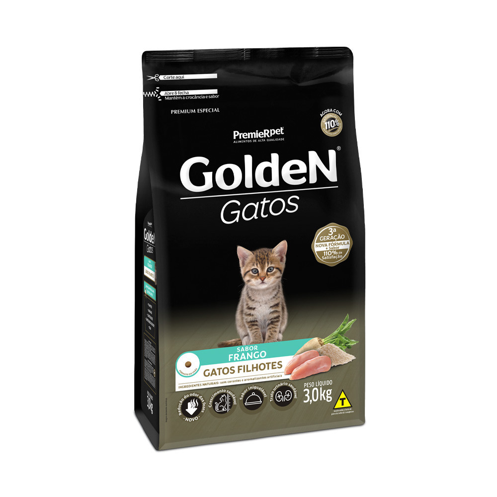 Ração 3kg Golden para Gatos Filhotes Frango