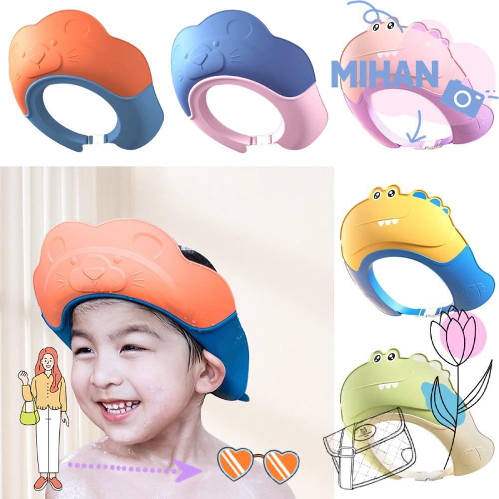 MH-BEAUTY Touca De Banho Para Bebê , Protetor De Cabelo , Chapéu Lavagem , Proteção Os Ouvidos , Capa Ajustável Cabeça