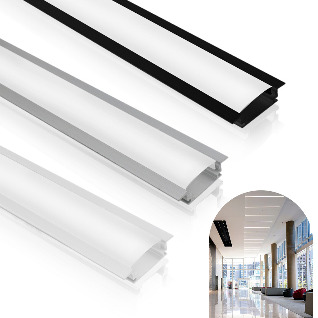 Kit 10 Metros Perfil Embutir Alumínio Slim P/ Fita Led