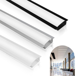 Kit 10 Metros Perfil Embutir Alumínio Slim P/ Fita Led