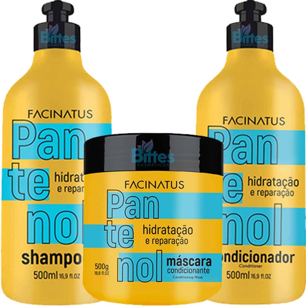 KIT PANTENOL FACINATUS COSMÉTICOS HIDRATAÇÃO E REPARAÇÃO DE CUIDADO DIÁRIO