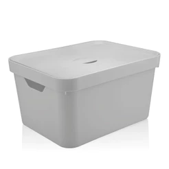 Caixa organizadora Ou 32L com tampa Linha Cube Branca