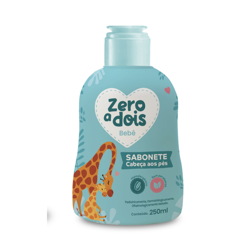 Sabonete Líquido para Bebê Cabeça aos Pés - Fliptop Zero a Dois 250 ml