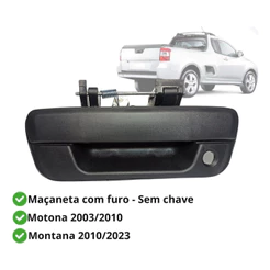 Maçaneta da Tampa Traseira da Caçamba com Furo para Cilindro da Chevrolet Montana