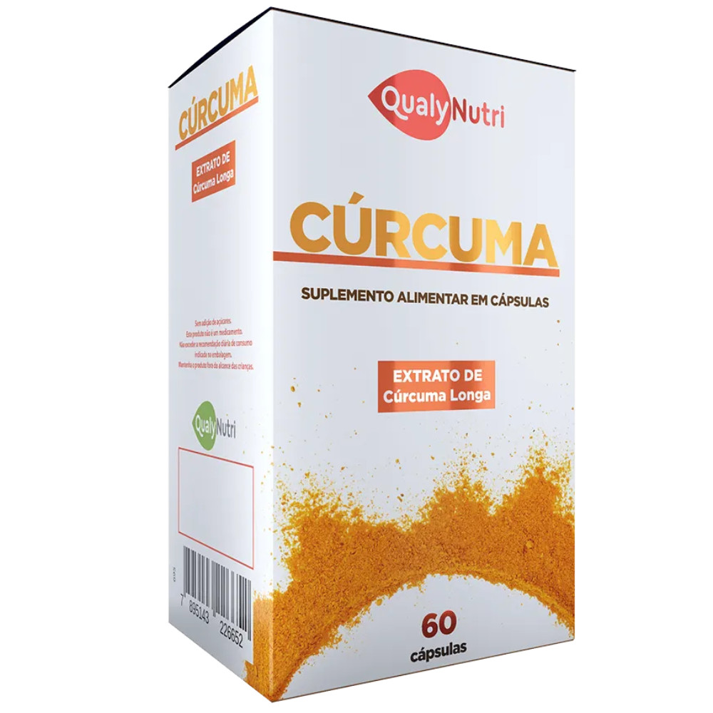 Cúrcuma Longa Suplemento 500mg 60 Cápsulas Qualy Nutri
