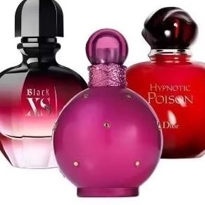 kit mulher charmosa 03 perfumes 300mls fragancias concentradas importadas vip