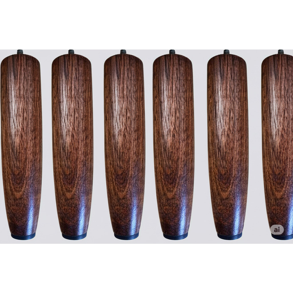 Kit 6 Pés Altos Para Cama Box Sofá Madeira 20cm Castanho