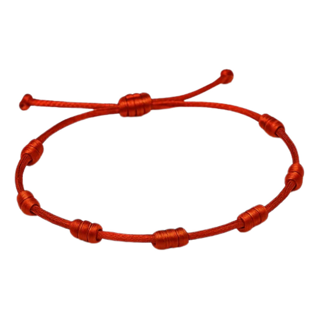 Pulseira Vermelha 7 Nós Kabbalah Proteção Contra Inveja Olho Gordo Amuleto Energia Positiva Fé Sorte Amor Saúde Paz em Oferta na Shopee