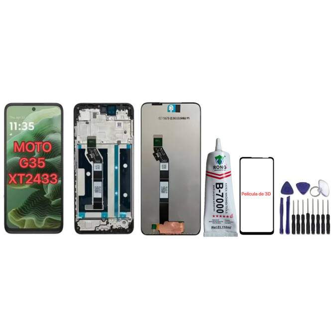 Tela Touch Display Lcd Moto Moto G35  XT2433 Sem Aro e Com Aro A Pronto Entrega