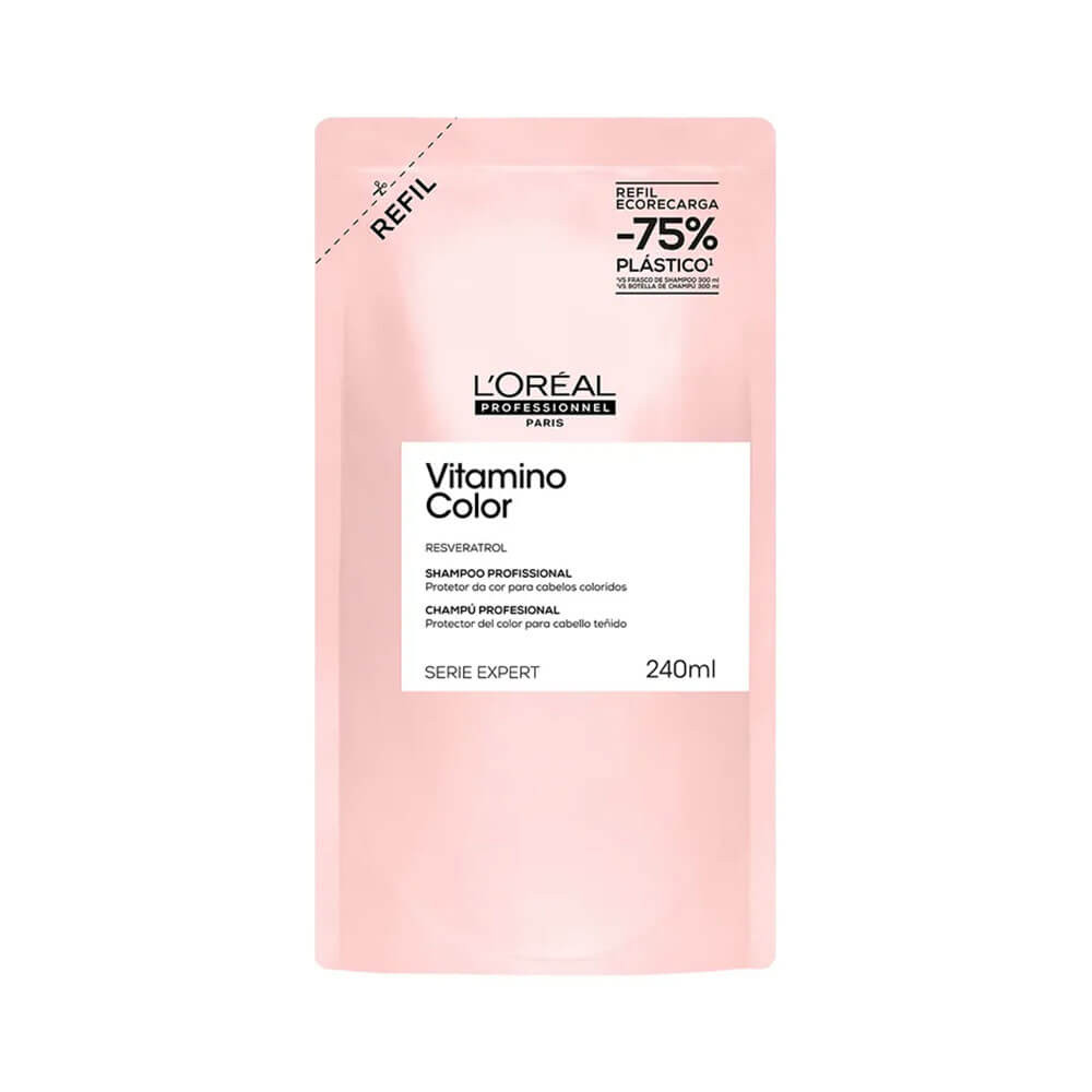 Shampoo L'Oréal Refil Vitamino Color 240ml em Oferta na Shopee
