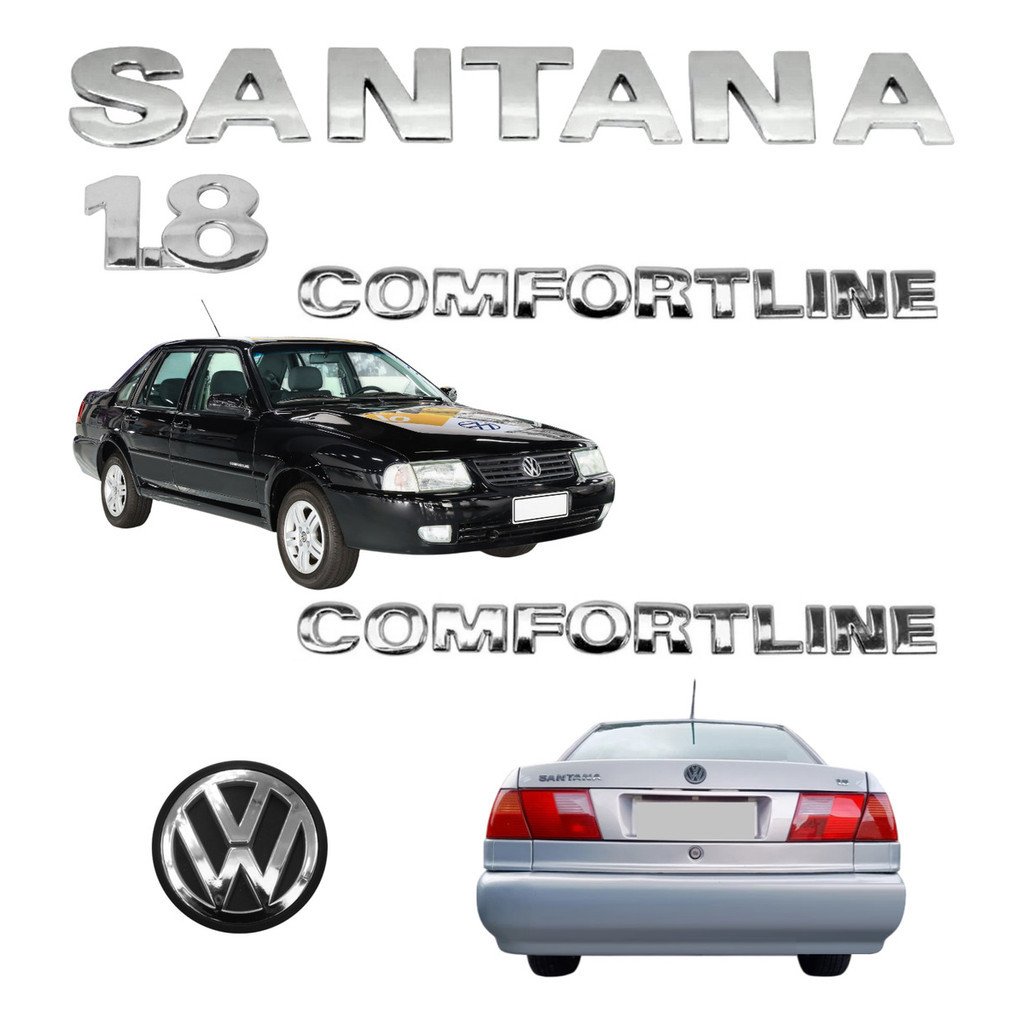 Emblemas Santana 1.8 Comfortline + Vw Mala - 1999 À 06 - G3 em Oferta na Shopee