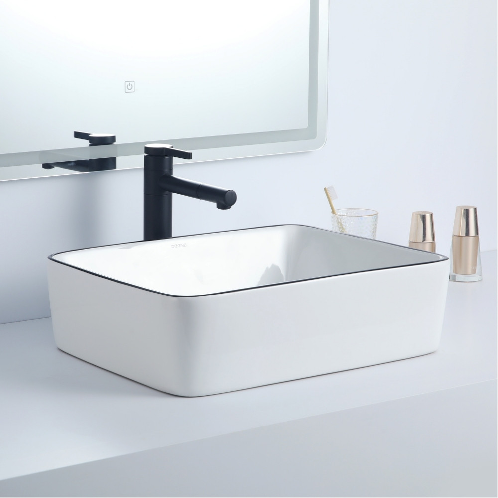 Cuba Deend De Cerâmica Rettangolo Squadro Para Banheiro 48x37x13cm em Oferta na Shopee