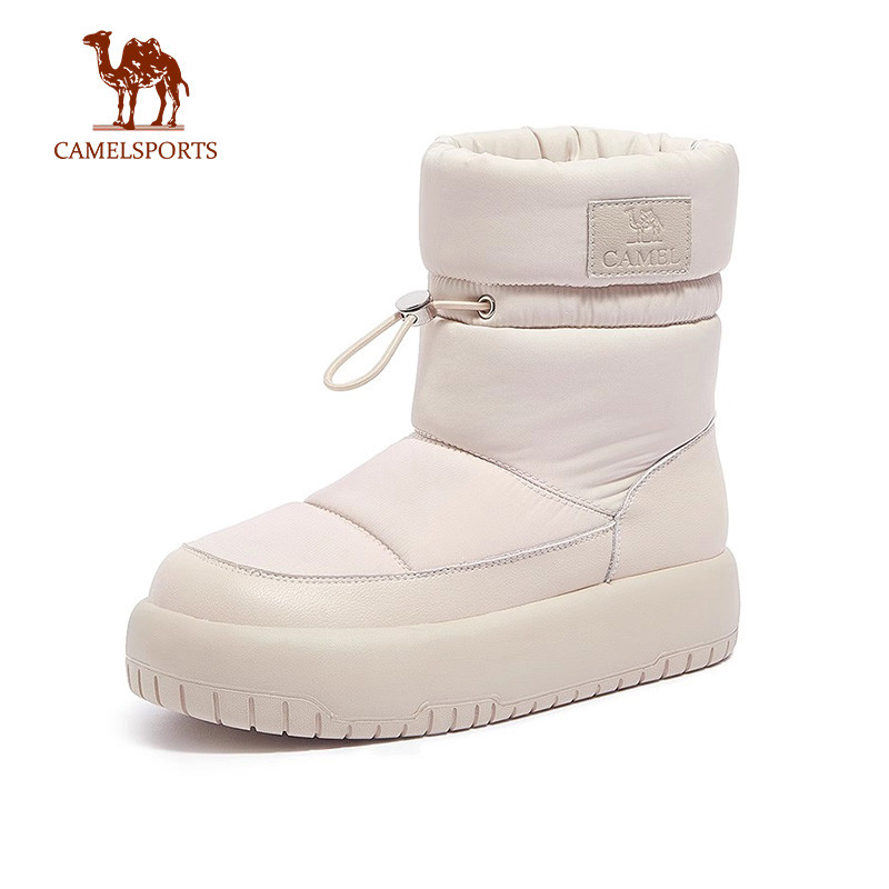 CAMEL Sports Sapatos Esportivos Femininos De Inverno Botas De Neve De Cano Médio Sola Grossa E Veludo Quente em Oferta na Shopee