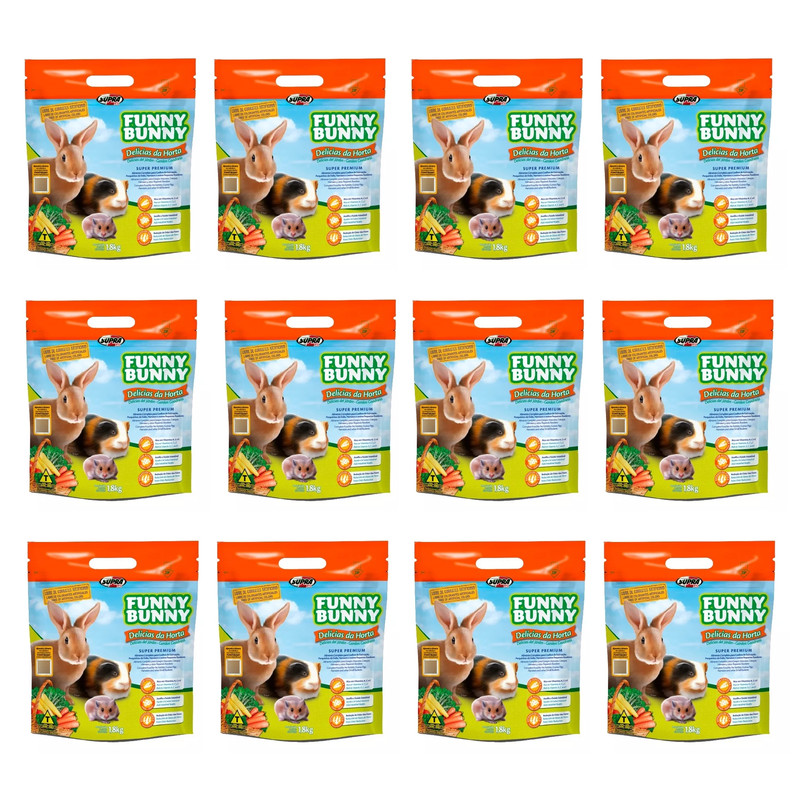 Kit 12 Unidades Delicias da horta 1,8kg Funny Bunny