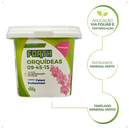Detalhes do Adubo Orquídeas Floração Forth Jardim Balde 100g