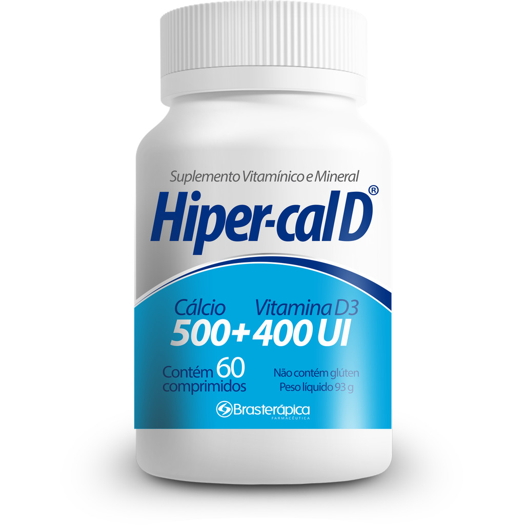 CARBONATO DE CALCIO HIPER CAL VITAMINA D 500 400UI 60 COMPRIMIDOS