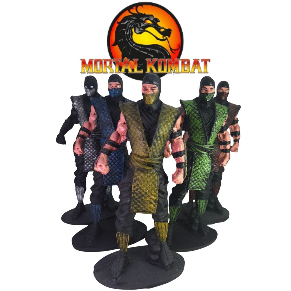 Estáta Boneco Action Figure Ninjas Scorpion Sub Zero Reptile Ermac Noob Saibot Mortal Kombat em Oferta na Shopee