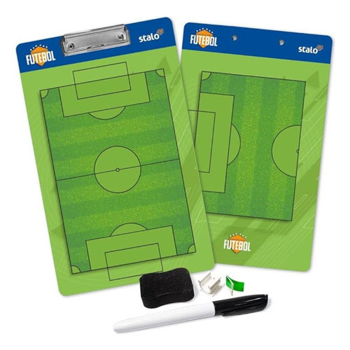 Prancheta Dupla Face Tática Futebol De Campo Stalo