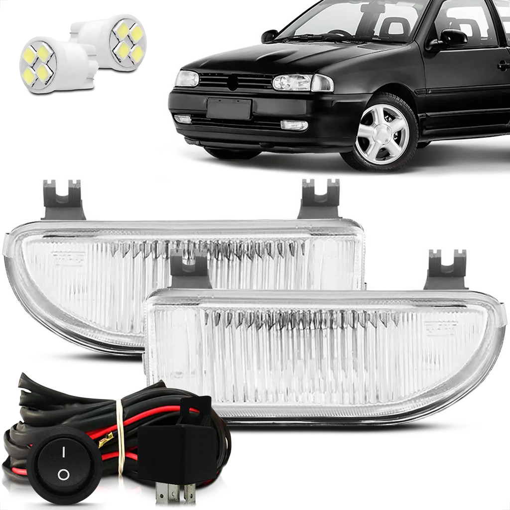 Kit Farol De Milha Auxiliar Gol Parati Saveiro Bola G2 1996 1997 1998 1999 em Oferta na Shopee