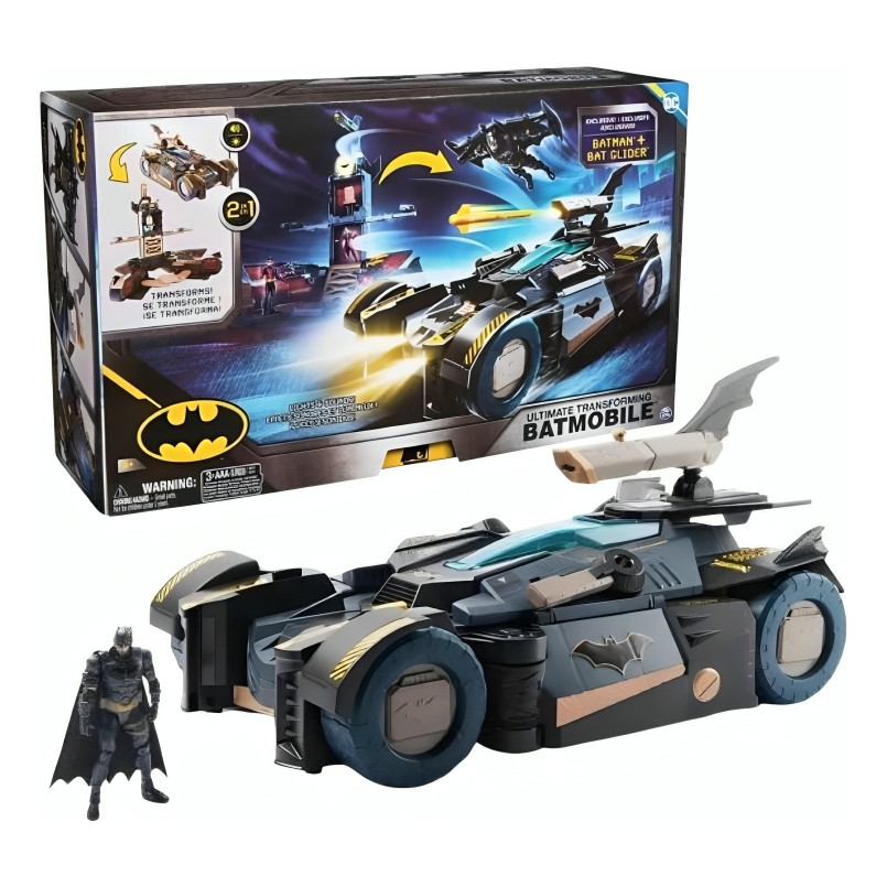Playset Veículo Transformador do Batman, Batmóvel, Com Acessórios - SUNNY, DC