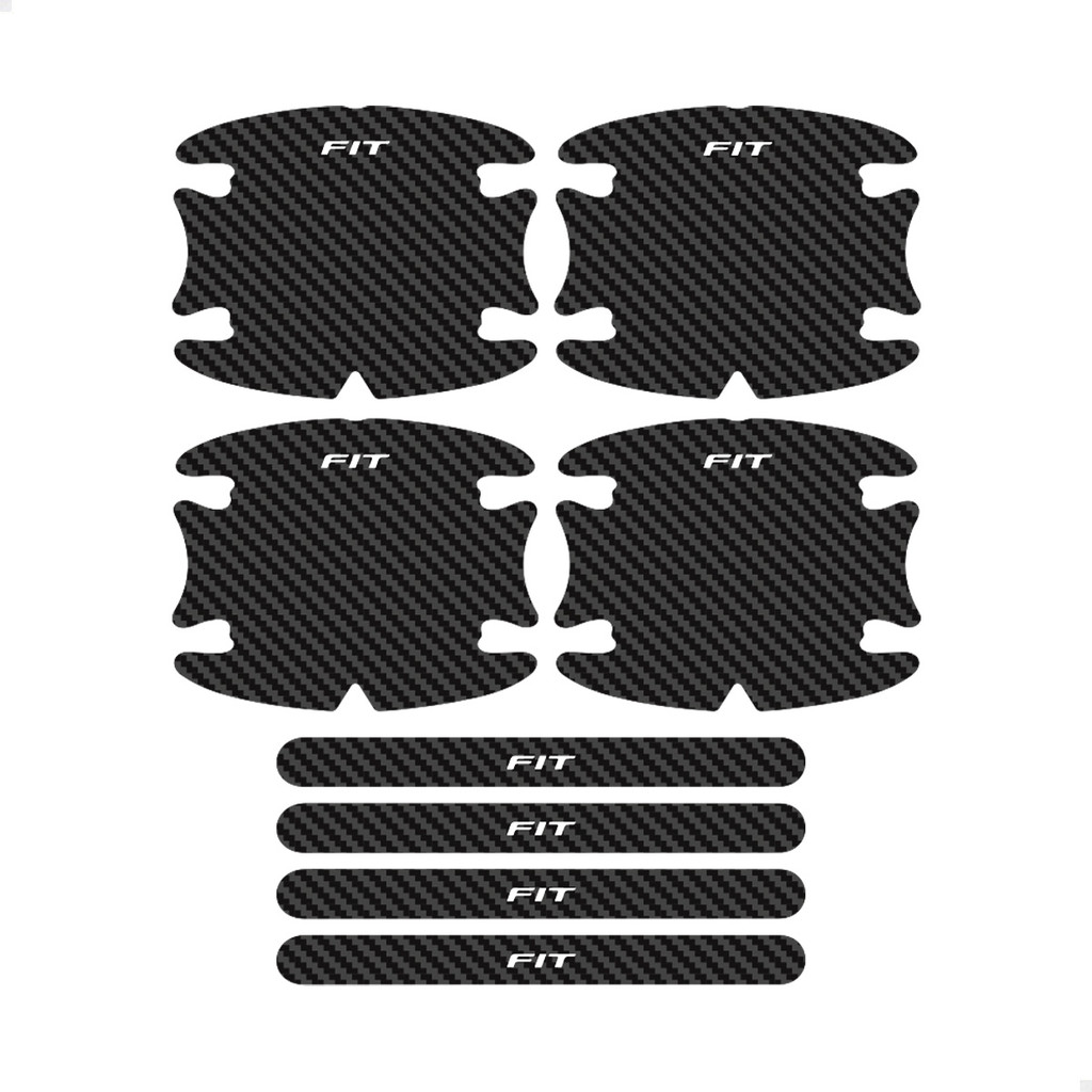 Adesivos Protetor Maçaneta Para Fit 2015/ Fibra De Carbono em Oferta na Shopee