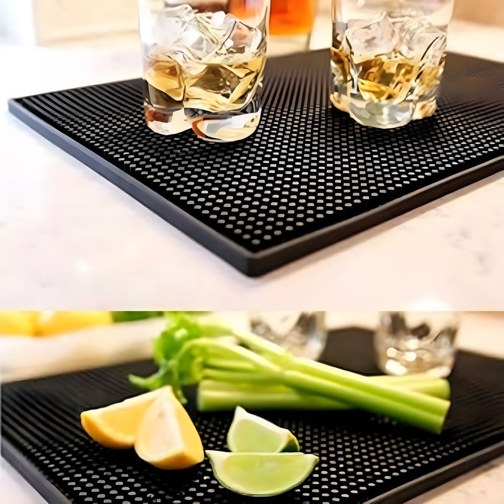 Tapete Escorredor De Louça Silicone Bar Mat Barbearia Padaria 45x30cm