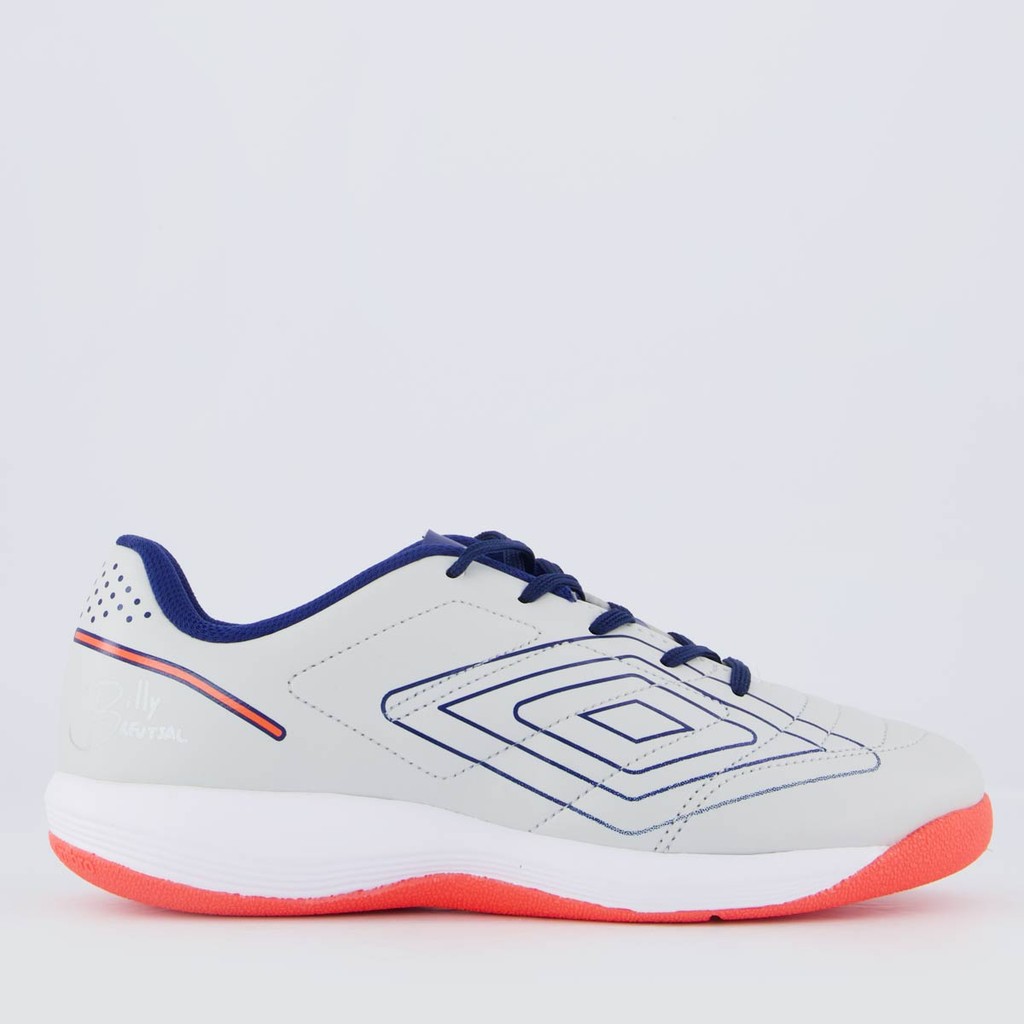 Chuteira Umbro BR Futsal Juvenil Cinza em Oferta na Shopee