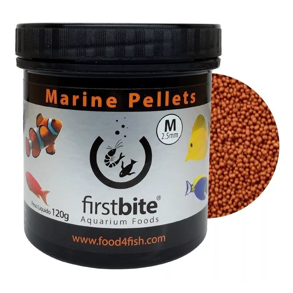 Ração Bcuk First Bite Marine Pellets M 120g Grao 2,5mm