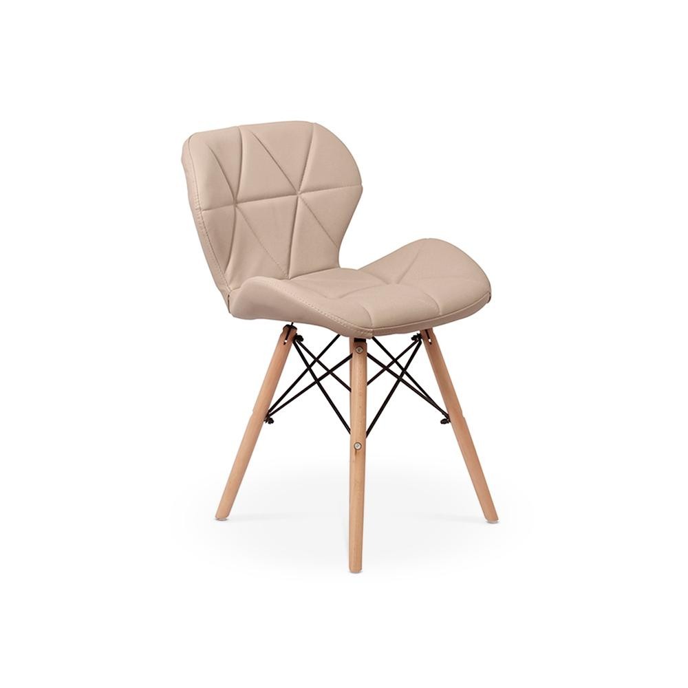 Cadeira Charles Eames Eiffel Slim Wood Estofada em Oferta na Shopee