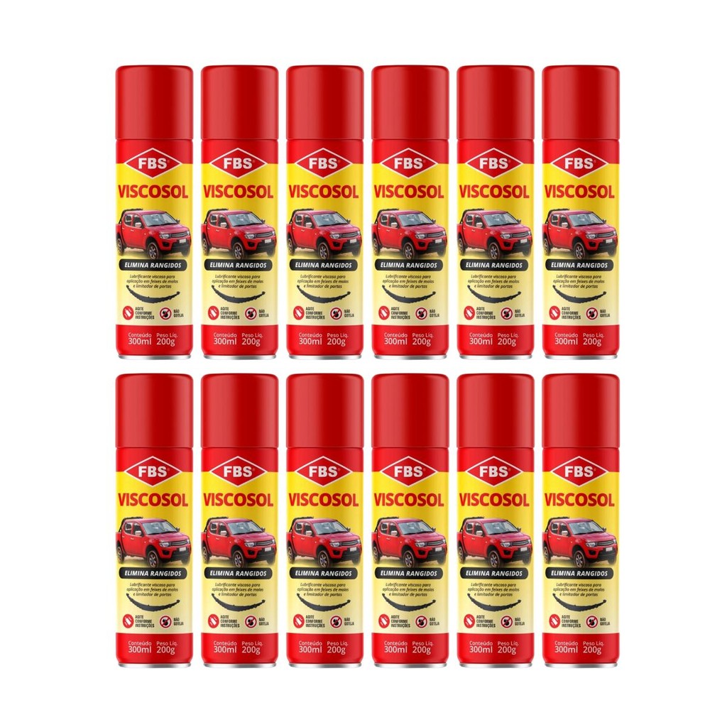 Kit 12 Eliminador De Rangido - Viscosol 300ml Splay