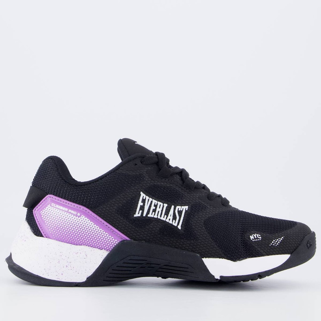 Tênis Everlast Climber Pro 3 Feminino Preto e Lilás em Oferta na Shopee