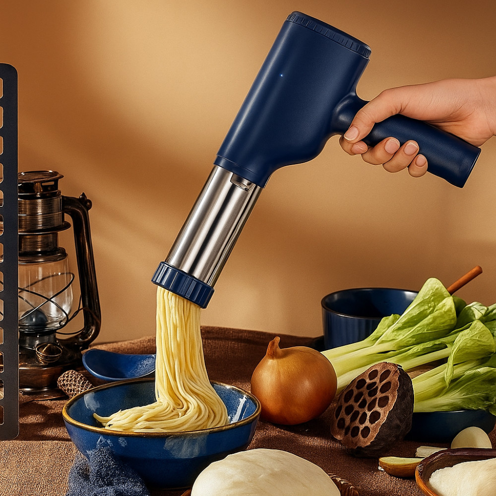 Máquina De Fazer Macarrão Elétrica Maquina De Macarrao Portátil Com 6 Moldes Recarregável Cozinha em Oferta na Shopee