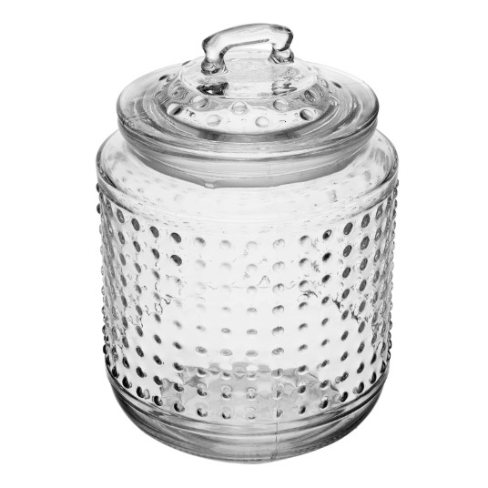 Pote Hermético Poá de Vidro 650ml Lyor 10,7x12,7x18,6cm